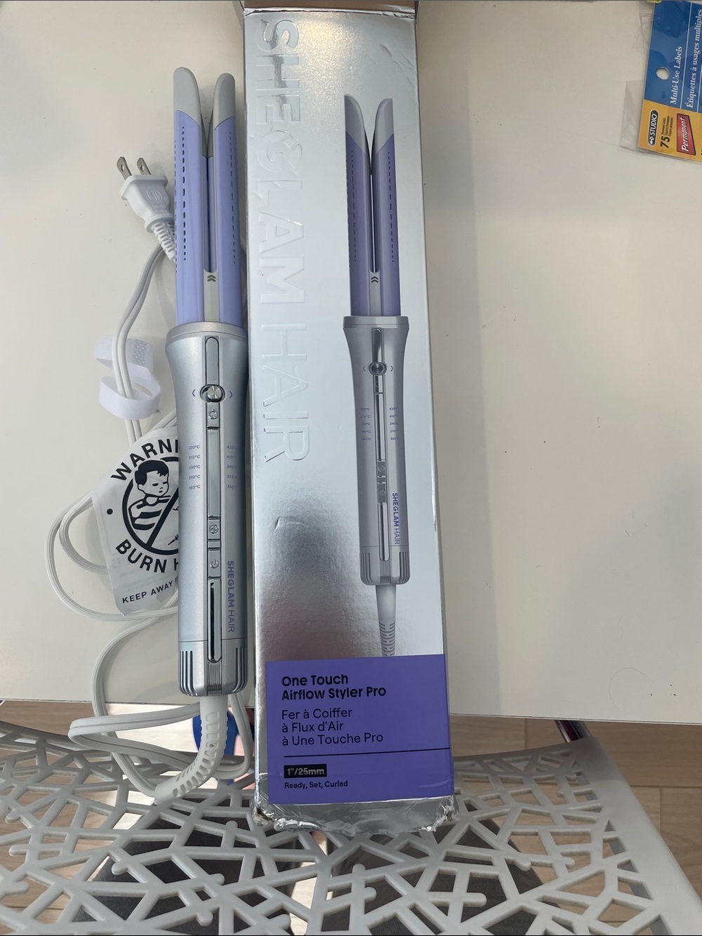 Sheglam One Touch Airflow Styler Pro - Lavender and Silver